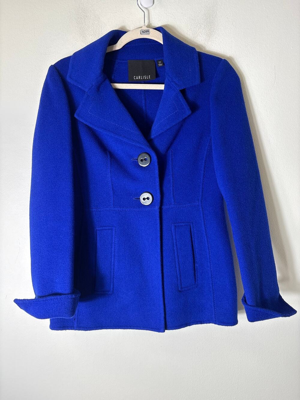 Carlisle Royal Blue Wool Jacket Sz 0